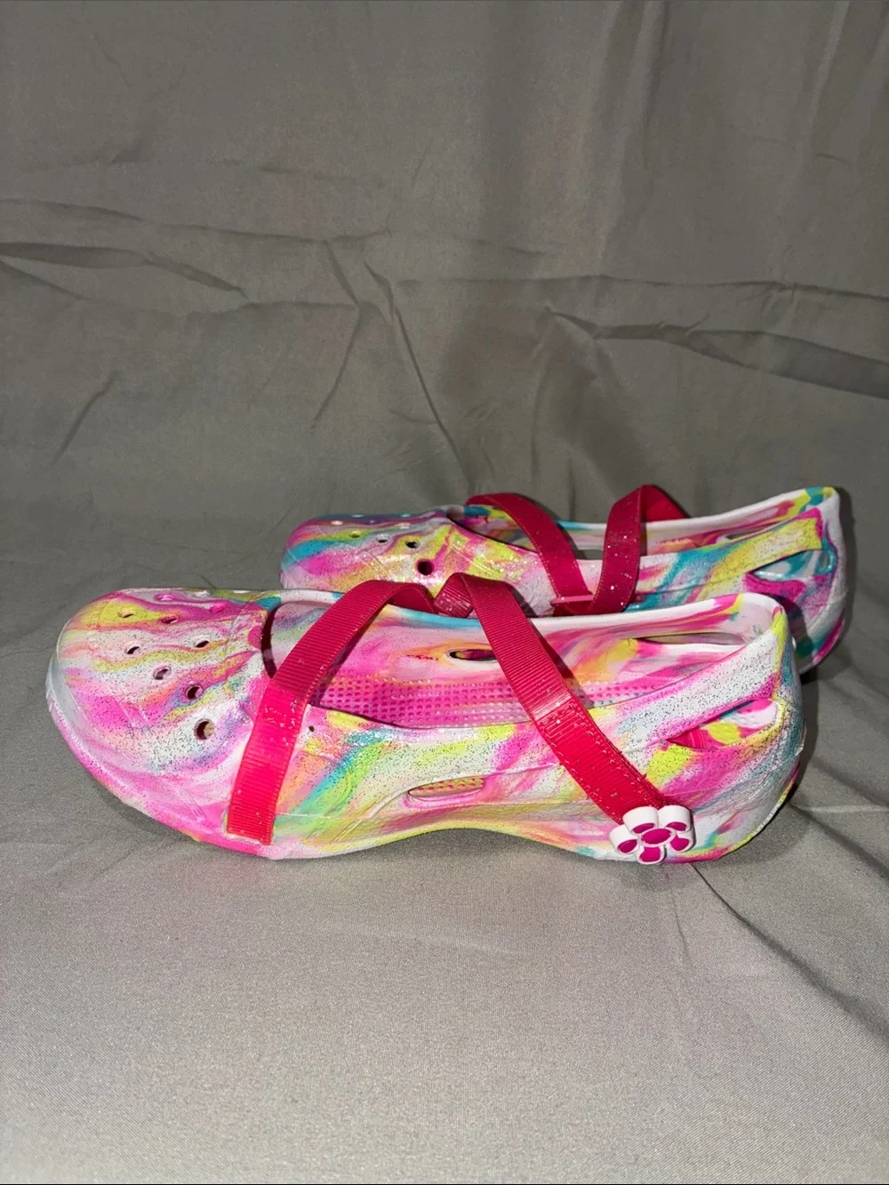 The Children's Place Pink Multi-Color Mary Jane Sandals